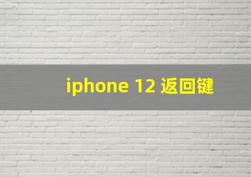 iphone 12 返回键